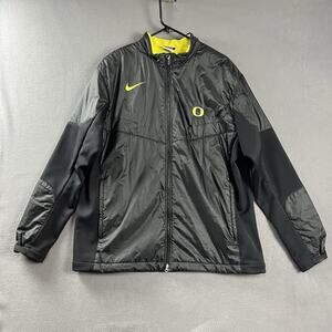 Nike Jacket Mens XL Black Oregon Ducks Football Full Zip Golf Fleece Athletic